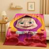 26 Stili Cartone Animato M-Masha e B-Orso Regalo di Natale Coperta in Flanella, Coperta Morbida Ultra Peluche per Casa Camera da Letto Letto Divano Copertura Bambini