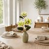 Artificial Magnolia Fake Orchid Flowers Real Touch Faux Flowers Outdoor Garden Decor