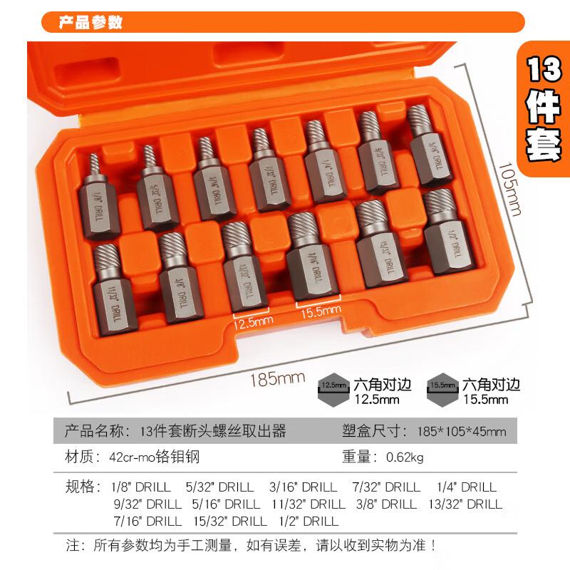 

Damaged Screw Extractor and Nut Remover Tool Kit