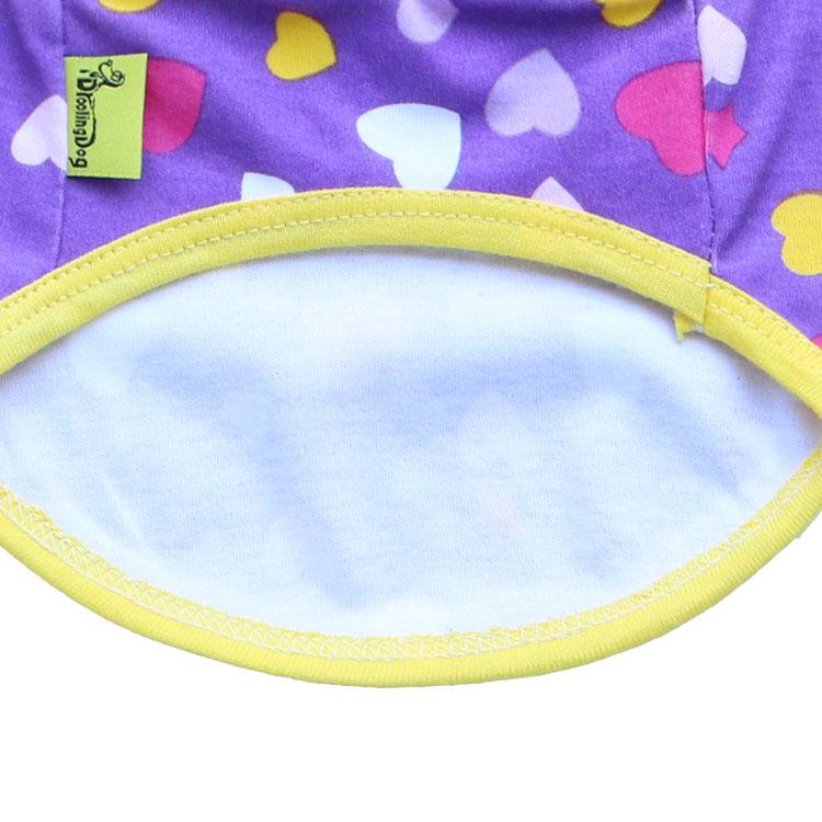 Heart Print Cotton Dog Sweatshirt - Spring/Summer Teddy Vest