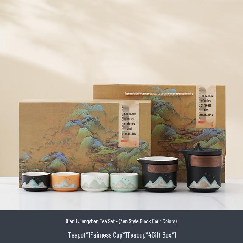 Forbidden City Thousand-Mile Rivers Zen Black Tea Set