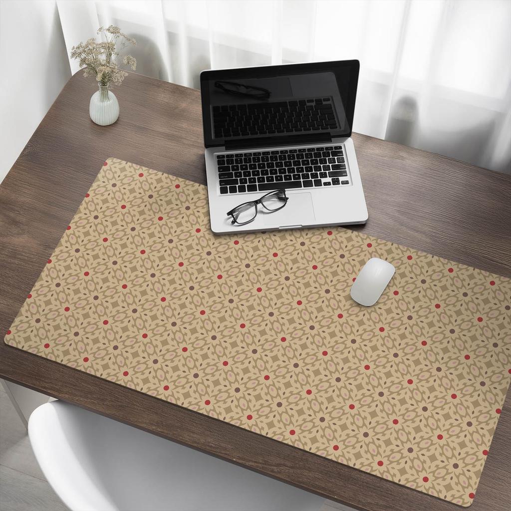 Anti-slip Mat for Mouse and Keyboard Floral Retro Pattern 120X60 Cm
