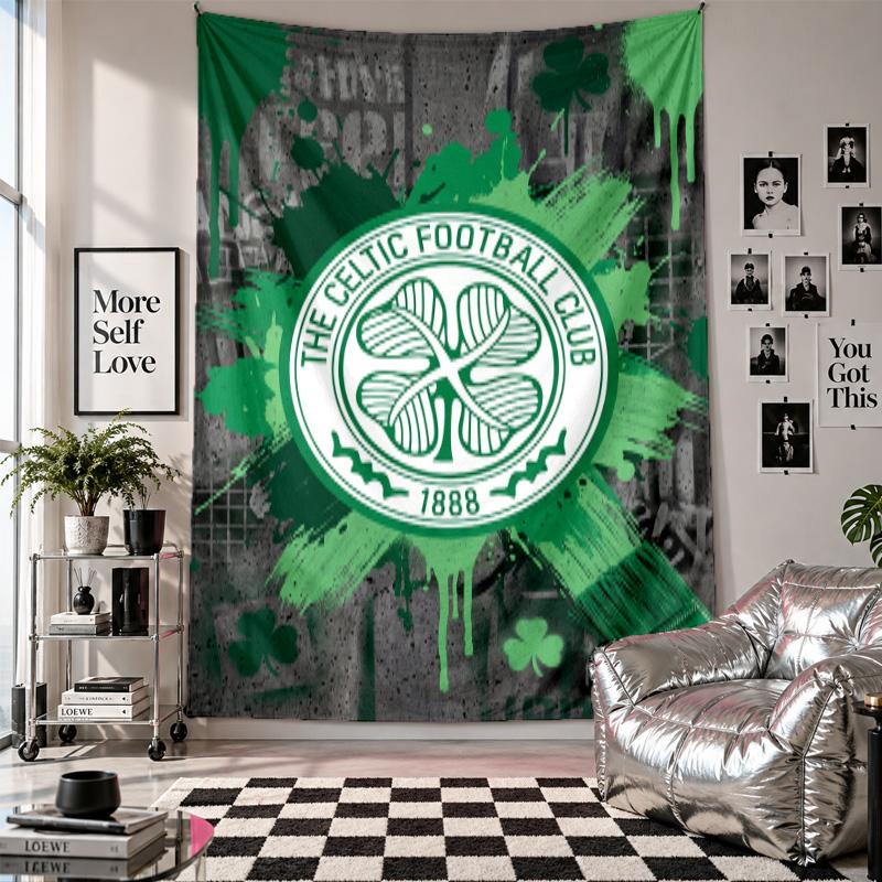 Celtic FC Wall Tapestry Home Decor Wall Hanging Cloth for Bedroom Living Room Background