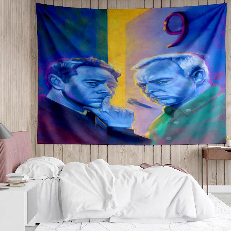 Inside No Print Tapestry, Backdrop, Easy Setup, Ideal for Bedroom, Office & Living Room, with Aesthetic Wall Hanging Decor.