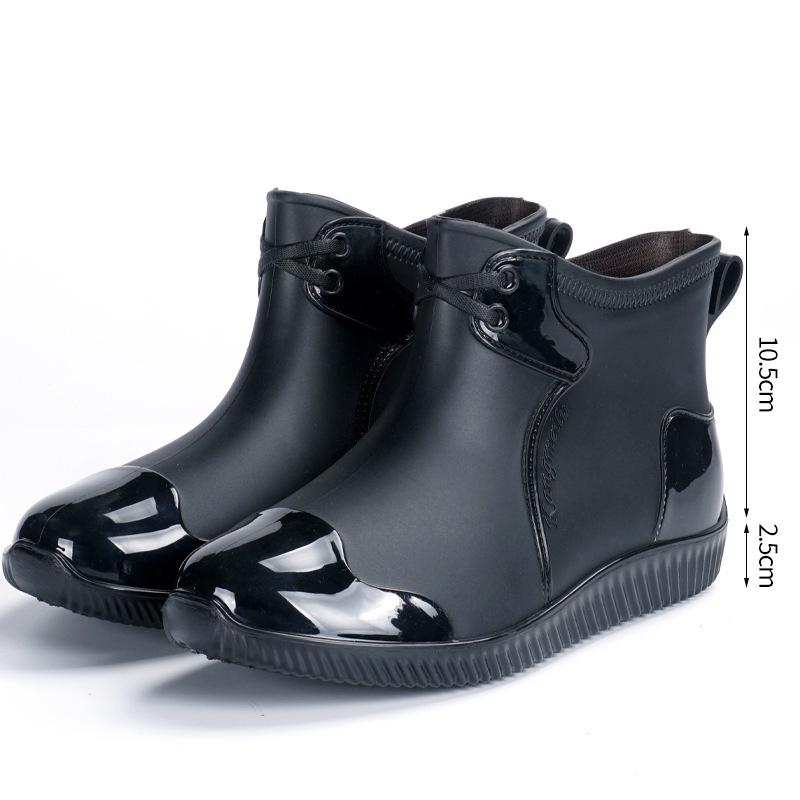 New Rubber Man Boots Trend Men Rain Boots Platform Outdoor Shoes Slip On Waterproof Work Mens Booties  Fishing Boots Rain Boots
