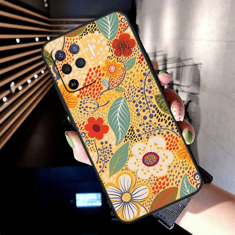 Floral Charm Secret Garden Case For Oppo A5 Pro A15 A17 A57 A77 A18 A38 A58 A78 A98 A94 A74 A54 A16 A76 A96 A40 A60 A80