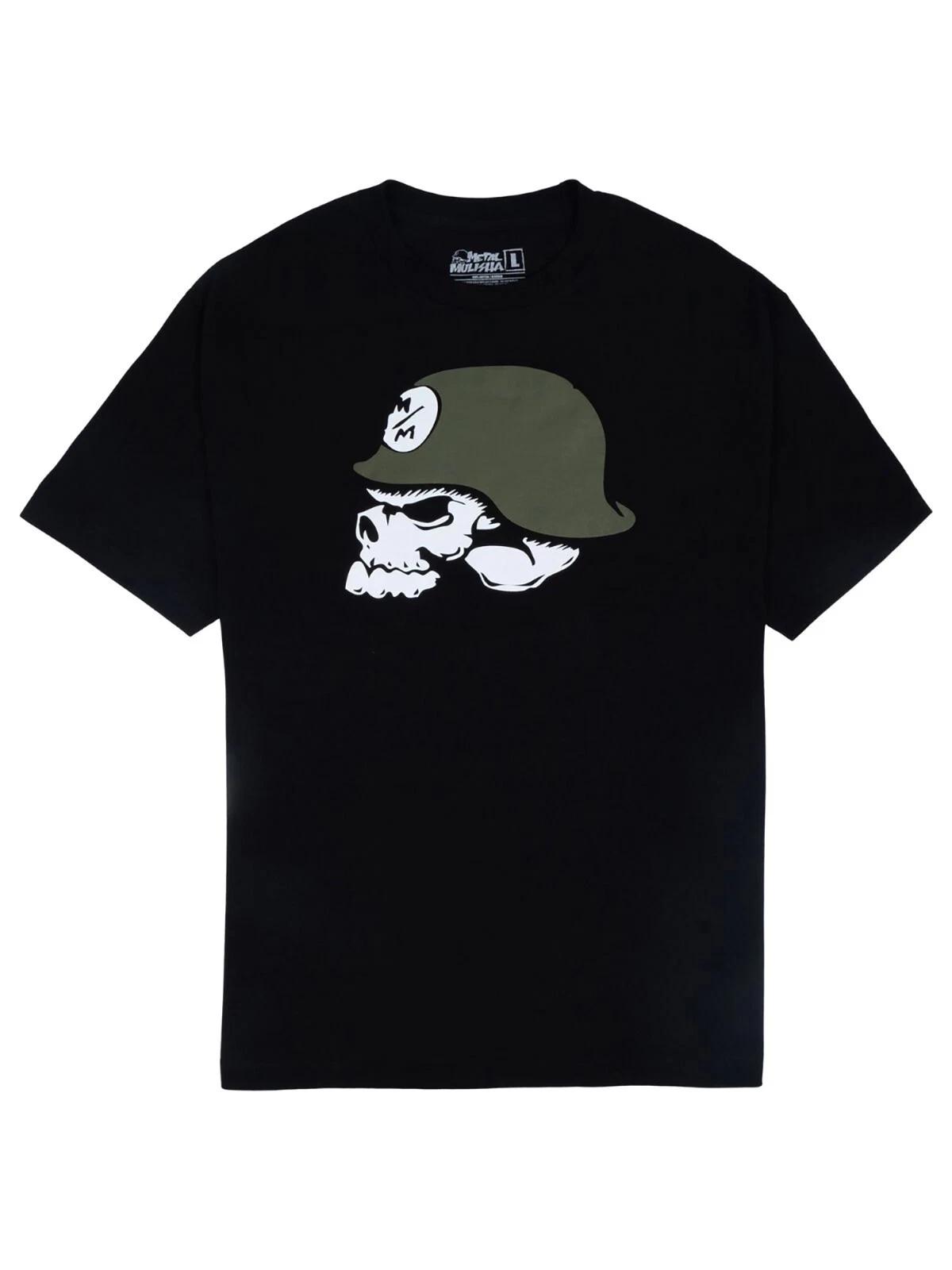 Metal Mulisha Men s OG Helmet Short Sleeve Standard T-shirt Skull Helmet Logo XXXXL