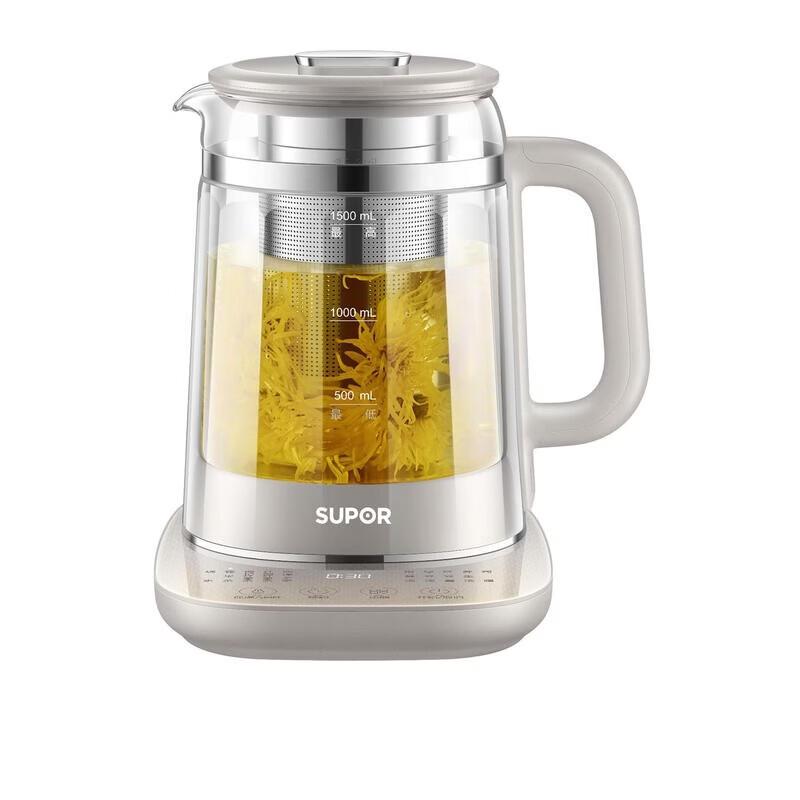 Supor 1L Multi-function Glass Health Pot & Tea Maker CN plug (adapter included)