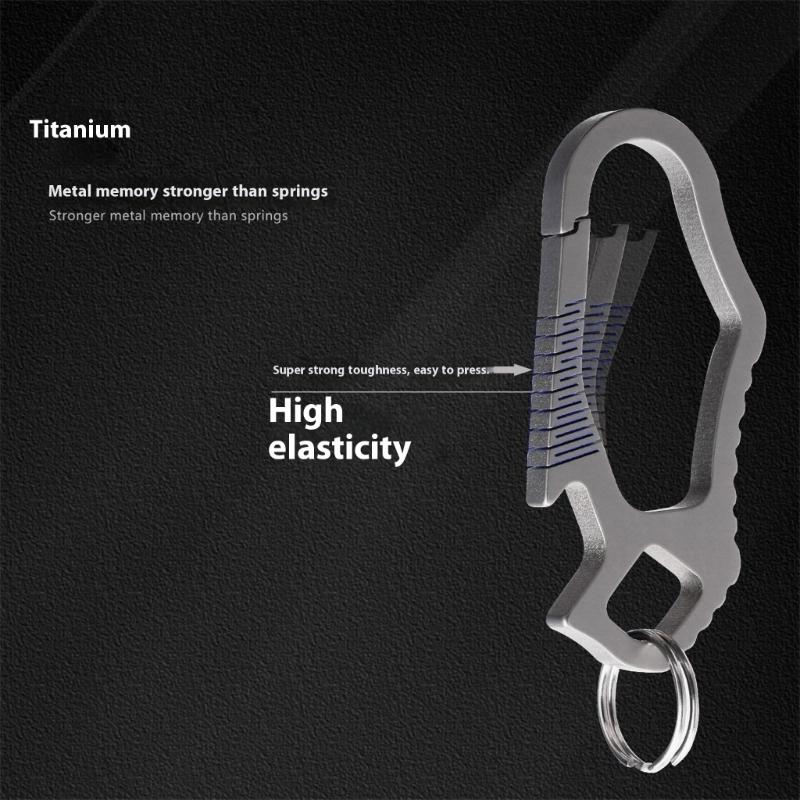 Durability Alloys Keychains Clip Carabiner with Bottle Openers Tool Compacts Carabiner for Outdoor Activity