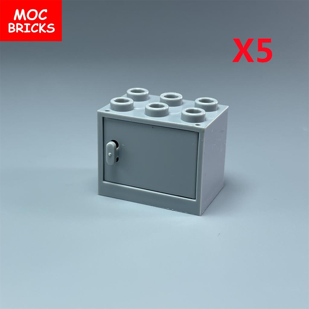 MOC Blocks Box Cupboard Container 2x3x2 Cabinets Assembles Particles 4532 4533 City House Construction Bricks Parts