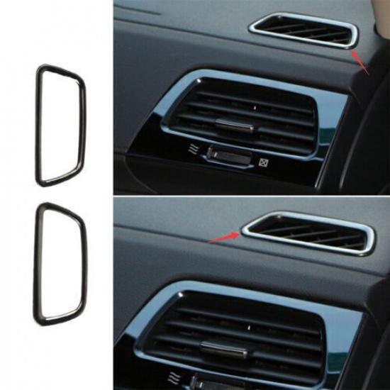 For Honda CRV CR~V 2012~2016 Glossy Black Steel Dash L&R AC Air Outlet Vent Trim