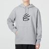 Under Armour Curry Geometric Pattern Print Athleisure Hooded Fleece Lined Long Sleeved Sweatshirt Men's Gray 1374298-011
