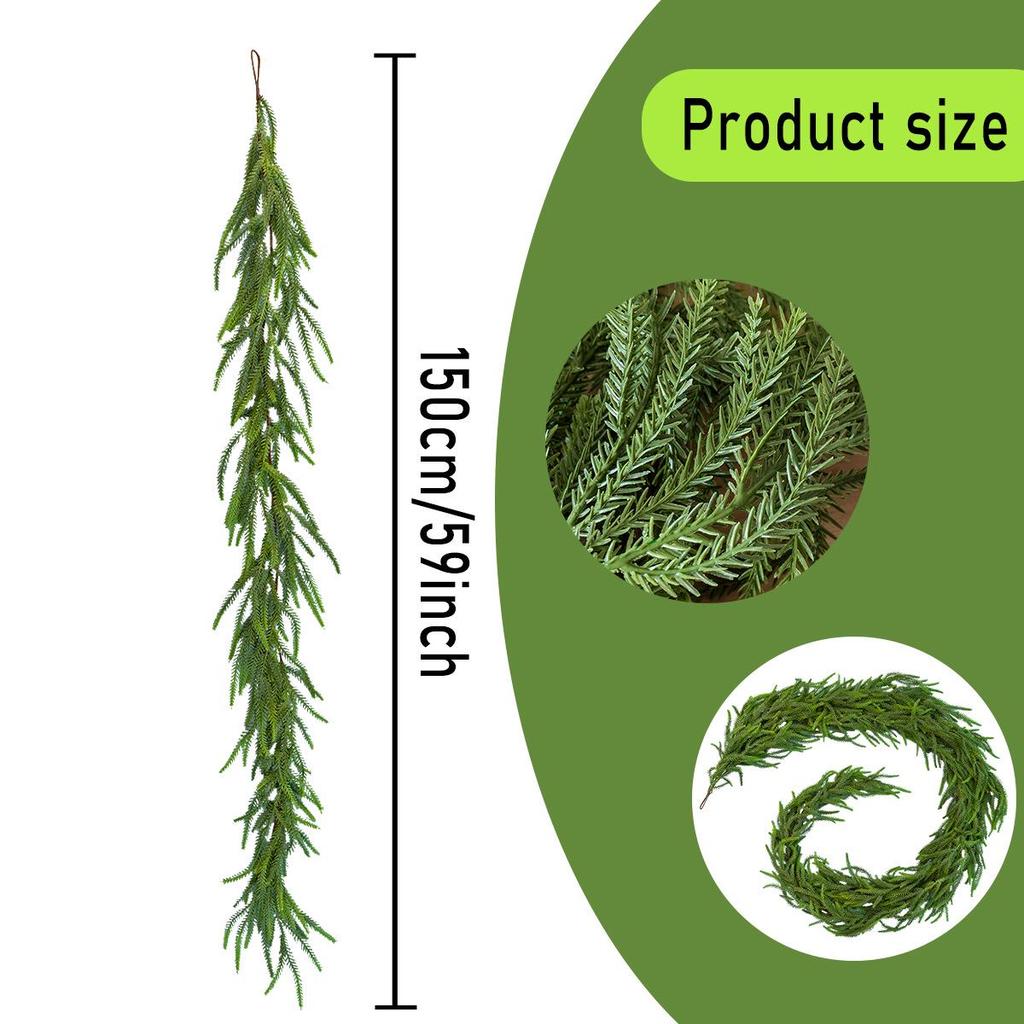 1.5m Realistic Norfolk Pine & Cypress Vine Christmas Decoration
