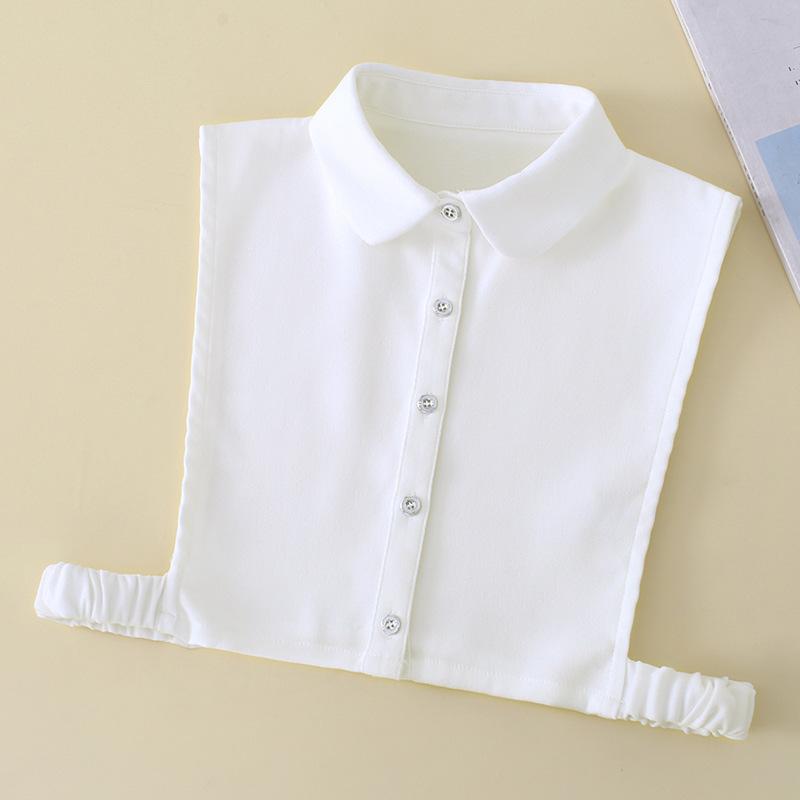 Women Cotton Printed Detachable Lapel Fake Collar Shirt White Ruffles False Collar Woman Removable False Blouse Nep Kraagie