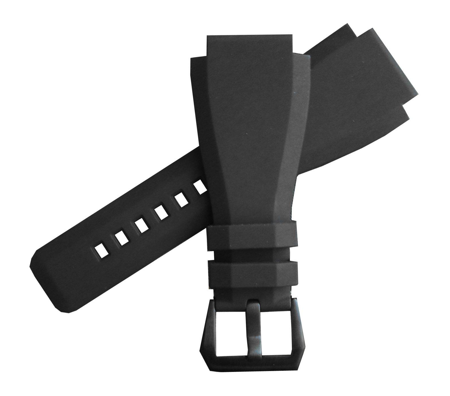 

Совместимый ремешок King Bell Ross для часов 24 мм, черный PVD, резиновый, для BR01 и BR03 [Импортный оригинал] и запчасти,