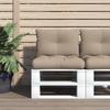 Vidaxl Pallet Sofa Cushions, 2 Pcs, Taupe Color, Fabric