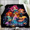 1PC Custom Name Mermaid Fantasy Adventure Outdooor Flannel Blankets Patterns Throw Blanket All-Season Soft Gift for Couch, Bed, Camping Gifts