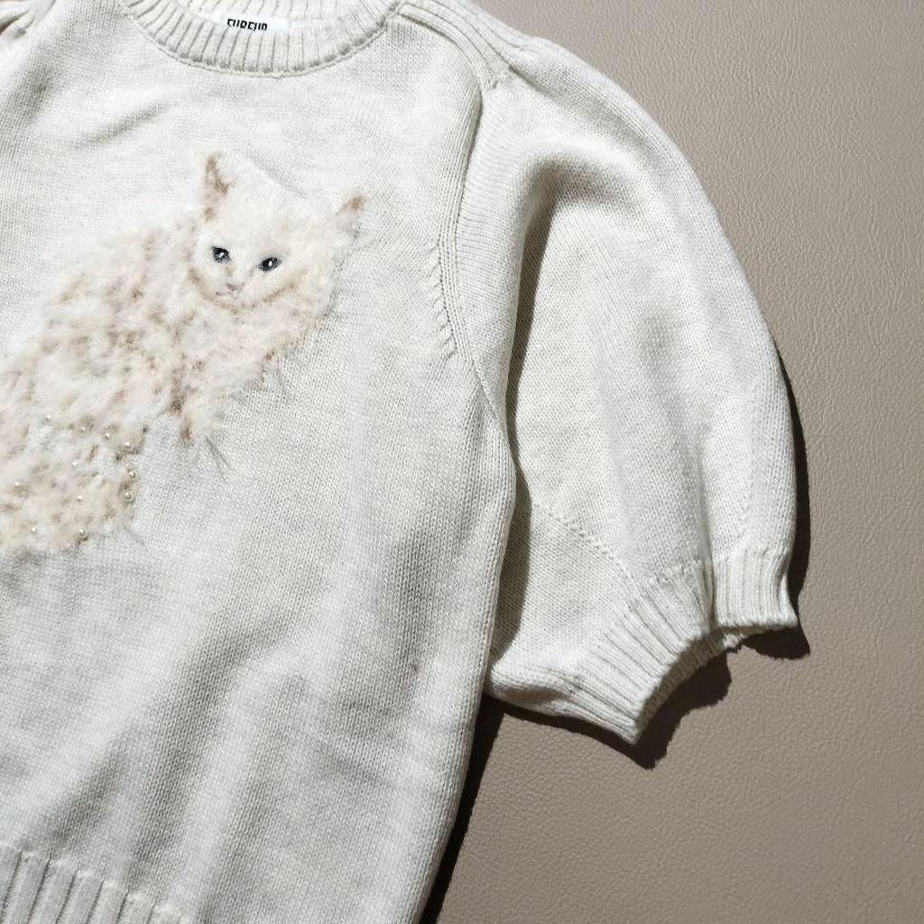 [USED] Excellent condition FURFUR collaboration "Ru" jacquard knit cat