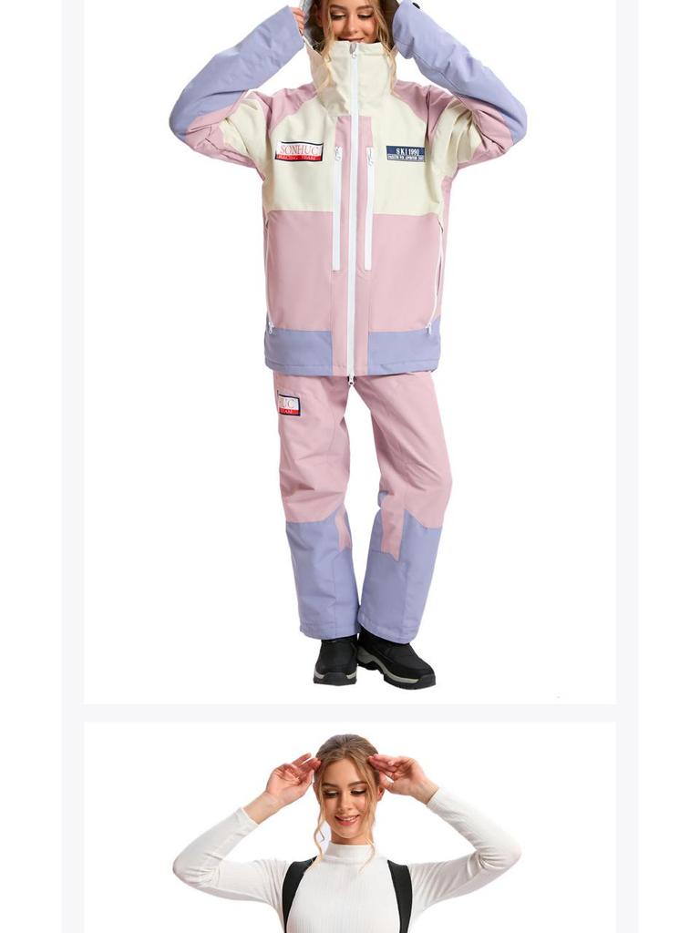 Unisex Ski Suit Set: Windproof Waterproof Warm Jacket & Pants for Single/Double Board