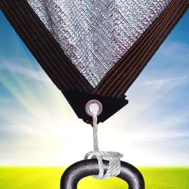 75% Shading Rate Aluminum Foil Sunshade Cloth Heat Insulation Anti-aging Sunscreen Net Outdoor Balcony Flower Planting Reflective Cooling Shading Nets