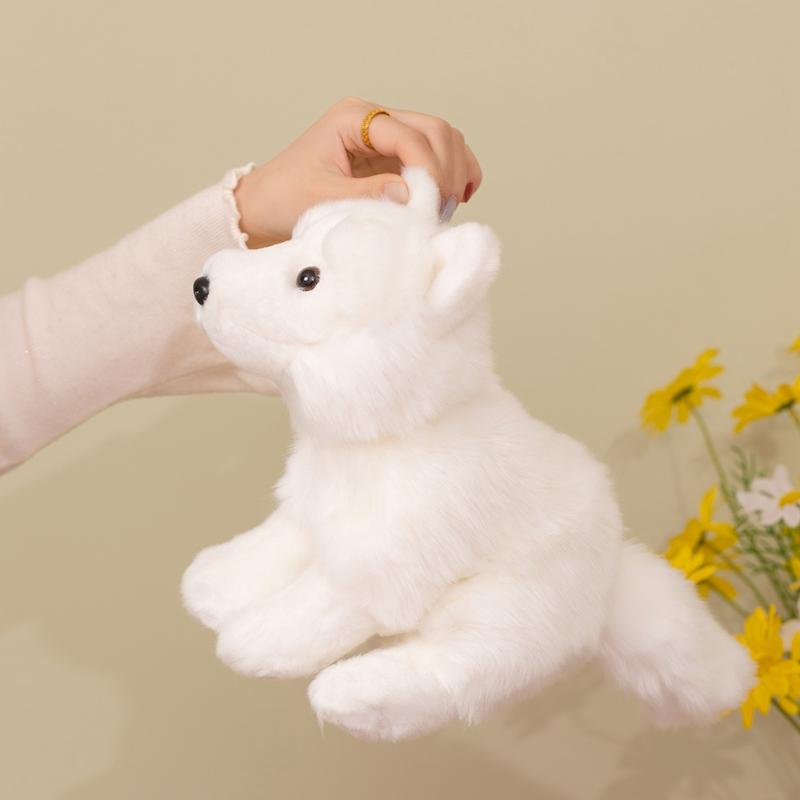 High Quality Simulated Cute Arctic Foxes Plush Toys Simulation Giant Stuffed Toys Cute Animal Plush Dolls For Kids Gifts