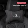 AAAIU1 2025 For Tesla Model 3 Y S X Cybertruck Juguete Coil Highland Suede Car Neck Pillow Headrest Lumbar Support Pillow Spine Protect