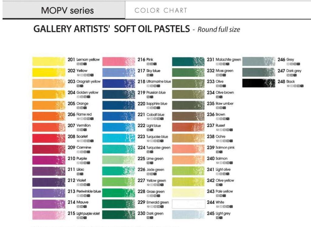 Mungyo Gallery Soft Oil Pastels Set of 48 - Assorted Colors by Mungyo Gallery