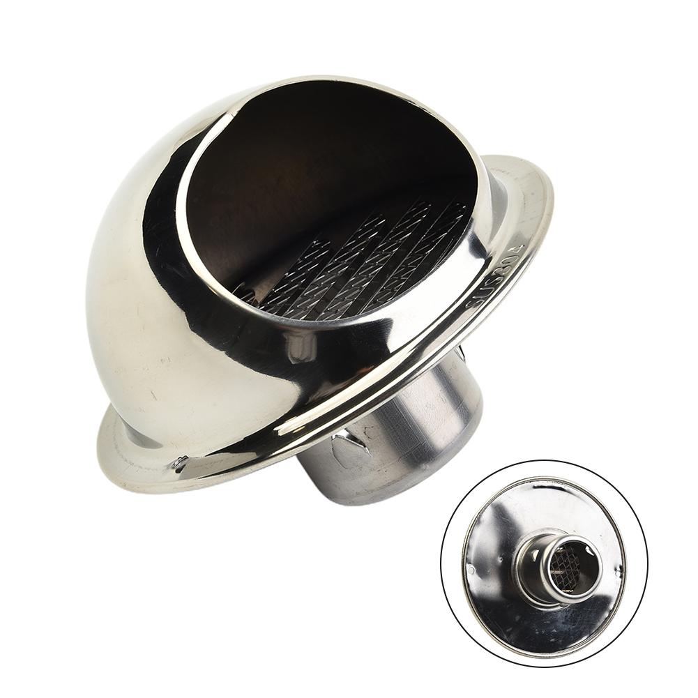 New Useful Air Vent Grille Round Vent Outlet Stainless Steel Exhaust Fans Practical Silver Bull Nose Wall Vent