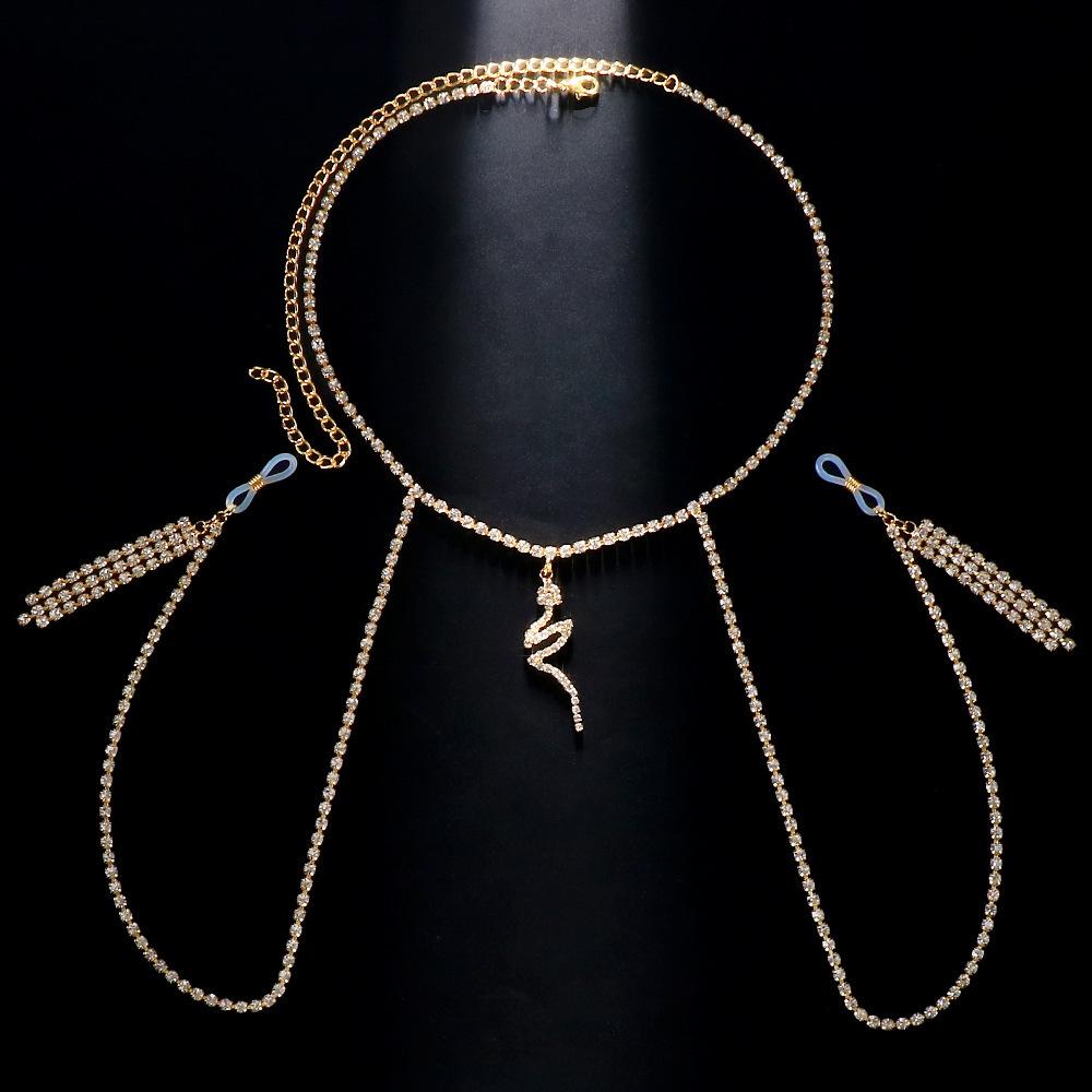 Trendy Full Diamond Snake Breast Chain Non-Piercing Sexy Nipple Chain Female Body Chain