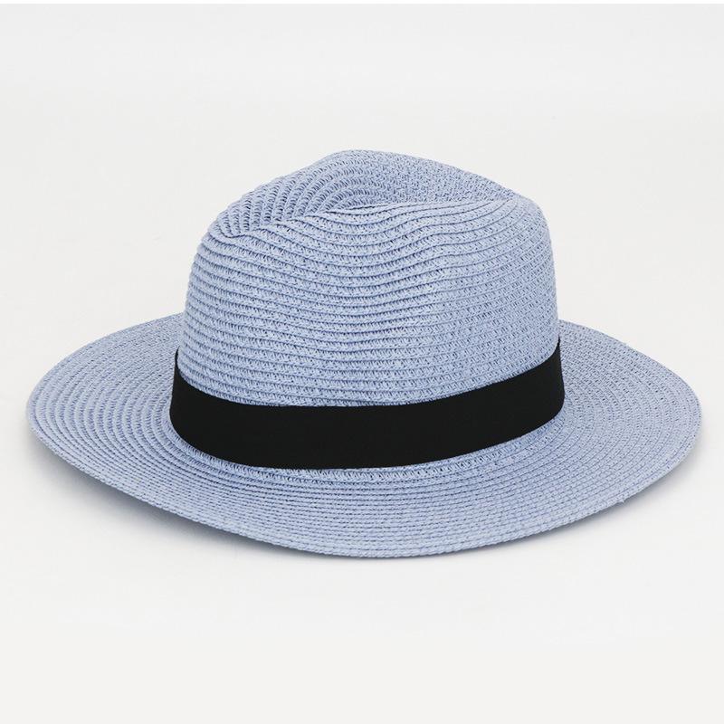 Hot-selling British Beach Hat Straw Hat Foldable Brim Top Hat Women's Vacation Sun Hat Breathable Sunscreen Hat