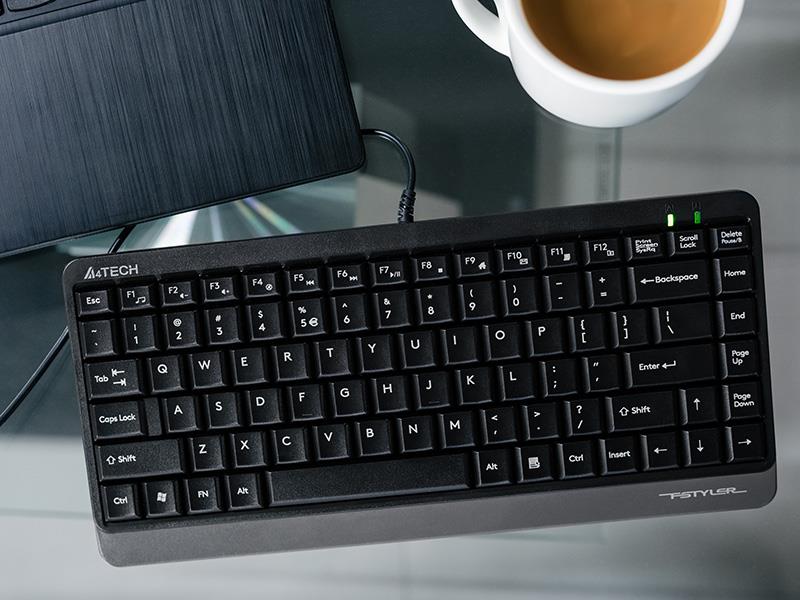 Klawiatura przewodowa mini A4Tech FSTYLER FK11 Grey
