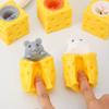 In Stock Needoh Nice Cube Squeeze Cheese Mouse Toy, Soft Squishy Sensory Fidget Toy Stress Anxiety Relief For Adults, Cute Gift