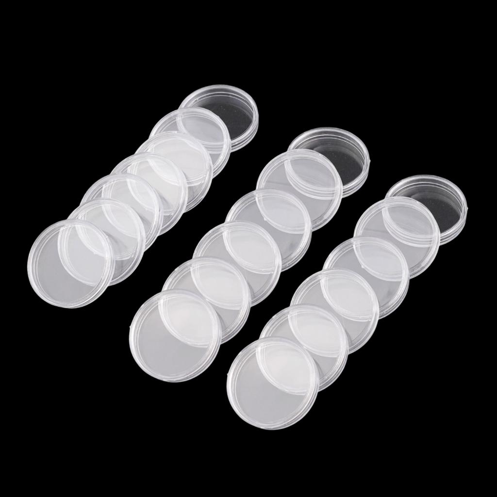 Coin capsules Holders Cases 28mm Plastic Storage Transparent Organizer