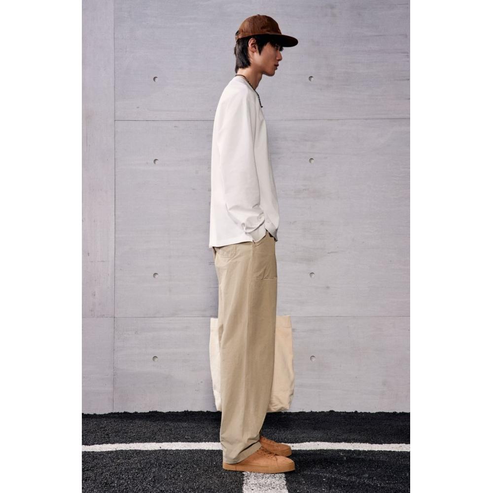 H M HaMMer Tab Pants Loose Fit Beige