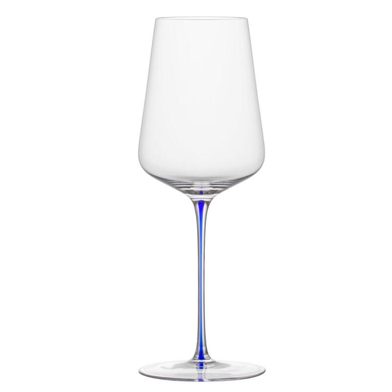 Zhuochuang Jingpin Handmade Blue Stem Wine Glass