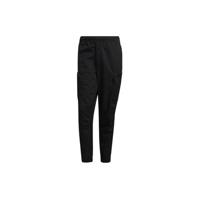 Solid Color Logo Print Joggers With Pocket Detail Men Bottoms Black HM2989