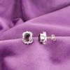 Amethyst Stone 925 Silver Engagement Daughter Gift Birthday Stud Trendy Earrings EE-149-2