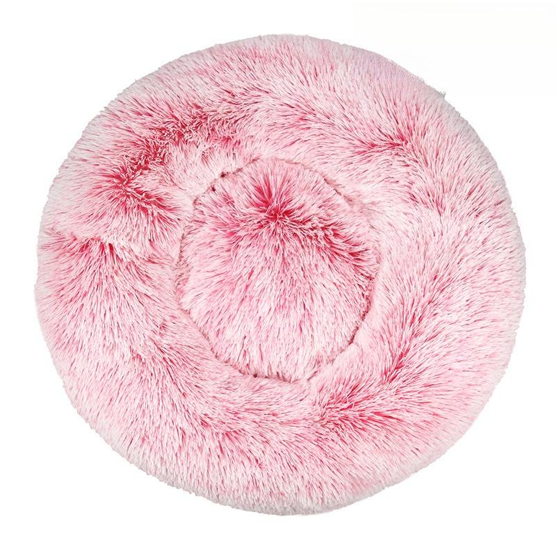 40-100cm Round Pet Bed for Large Dog Bed Super Soft Cat Bed Long Plush Dog House for Medium Dog House Winter Warm Sleeping