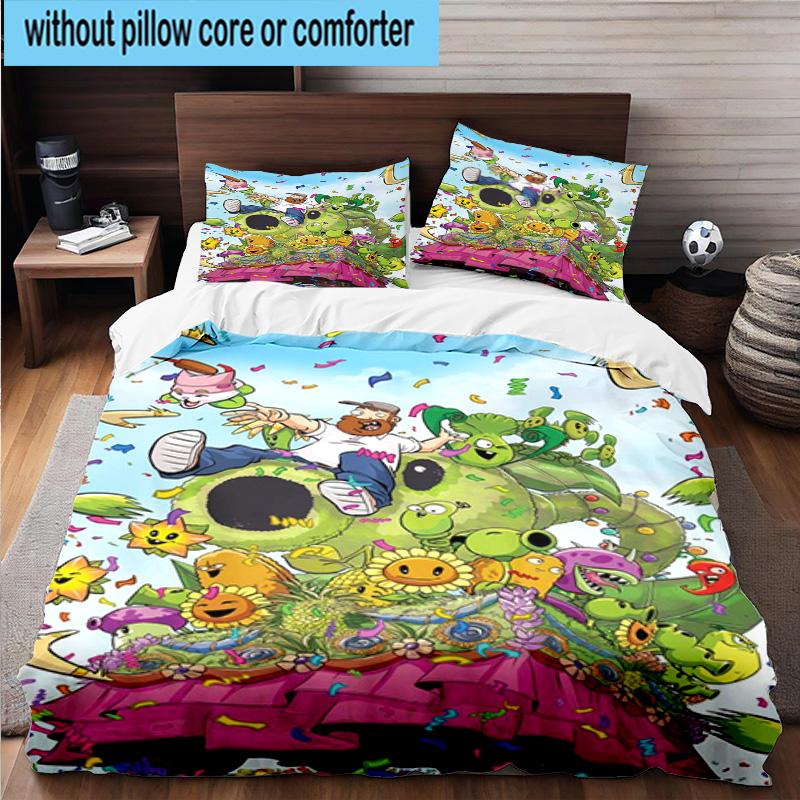 3PCS Zombie Party 3pcs Bedding,Including 3PCS Duvet Cover And 2pcs Pillowcases Perfect for Christmas,Ideal for Bedroom, Dormitory