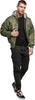 Brandit MA1 Sweat Hooded Winter Jacket Olive-grey