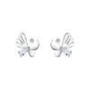 S925 versilberte Ohrstecker neue kleine Tierohrringe weiblich Sommer Mode leichter Luxus süße hohle Bling-Diamant Schmetterling Ohrstecker