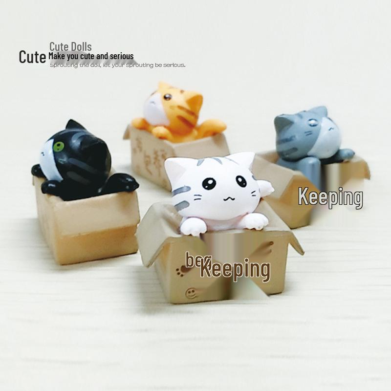 

Фігурки кошенят Adopt Me: 4 види ПВХ брелоків-підвісок у формі тварин для DIY білий