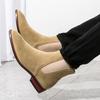 Anti-Samt Retro Chelsea Kurzstiefel Herren Übergröße Business Fuß Lederstiefel Europäische und Amerikanische Mode Vielseitige Stiefel