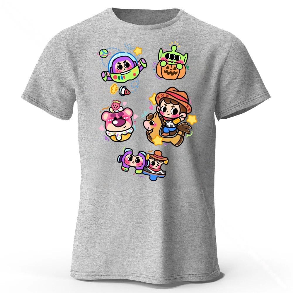 2026Latest Toy Story 5 Series Pure Cotton Short Sleeved Menswomens Daily Casual Soft Highquality Tshirt Plus Size Loose Top