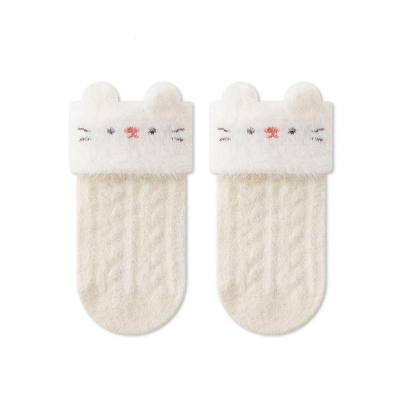 

Winter Warm Baby Socks Thickened Cartoon Newborn Toddler Mid Tube Socks A-class Quanlity Soft Kids Socks For 0-5Years Boys Girls L белый