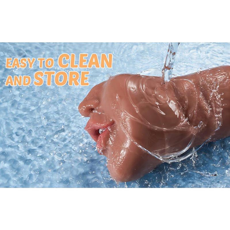 3v1 vaginální řitní masturbační pohárek s dvojitou hlavou, skutečný hluboký hrdlo, muž, masturbátor, kouření, sexy hračky pro muže, dospělé produkty