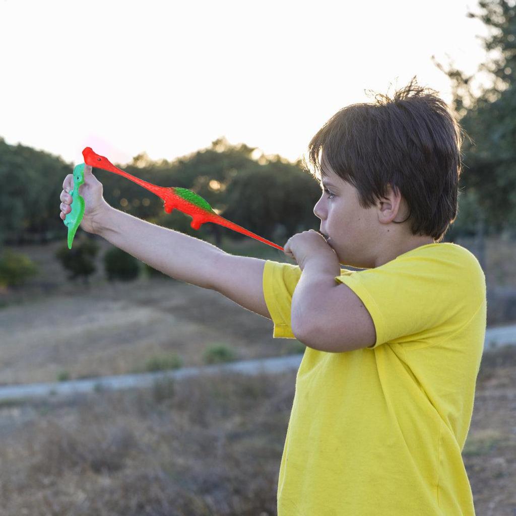 Catapult Launching Dinosaur Dinosaur Shape Finger Toy Stress Relief Toys for Kids Teens And Adults Stretchy Toys for Birthdays