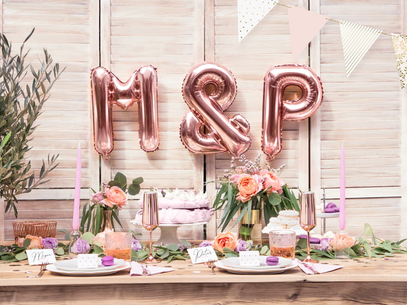 Foil Balloon Letter "P" Rose Gold 35