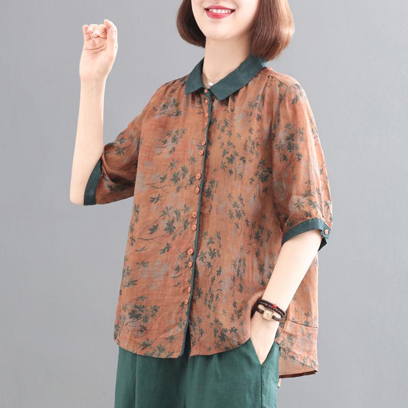 

Летний комплект из двух предметов свободного покроя, женские повседневные рубашки с цветочным принтом, свободные плиссированные эластичные женские брюки с высокой талией XXXL