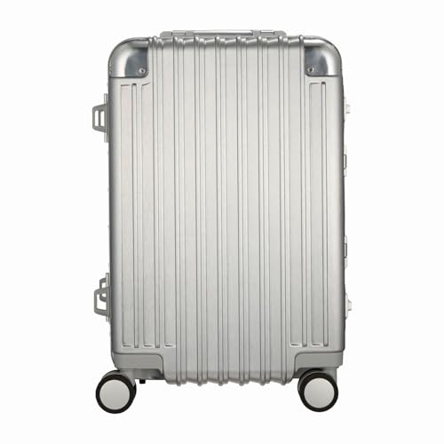 [Sifre] TRIDENT TRI1030 Hard Suitcase, Aluminum-Look, 33L, 3.8kg, Silver, Made In Japan with a 5-Year Warranty.